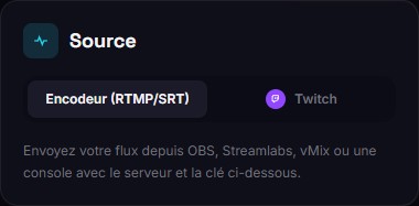 Carte Source : Encodeur ou Twitch